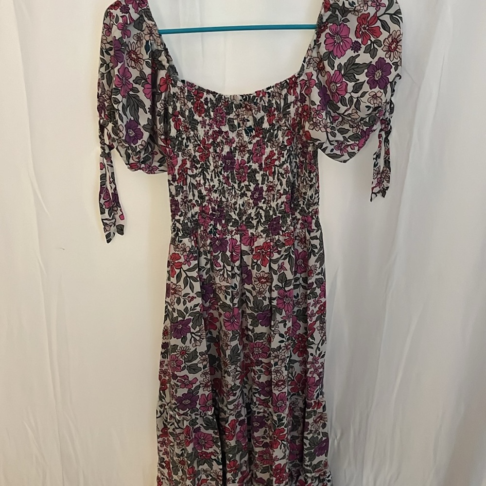 Sunday Mi Amor off-shoulder floral dress. Sz L - Picture 6 of 7